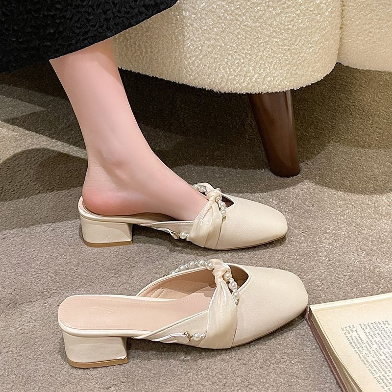 Women’s Closed-Toe Mules /Block Heel