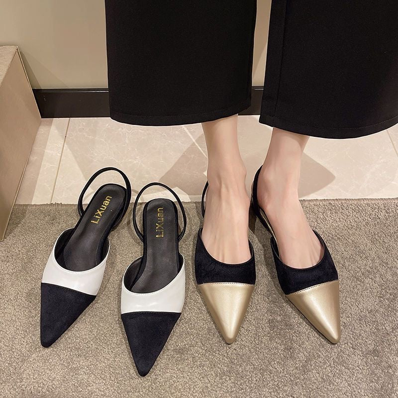 Close Type Pointed-Toe Mule