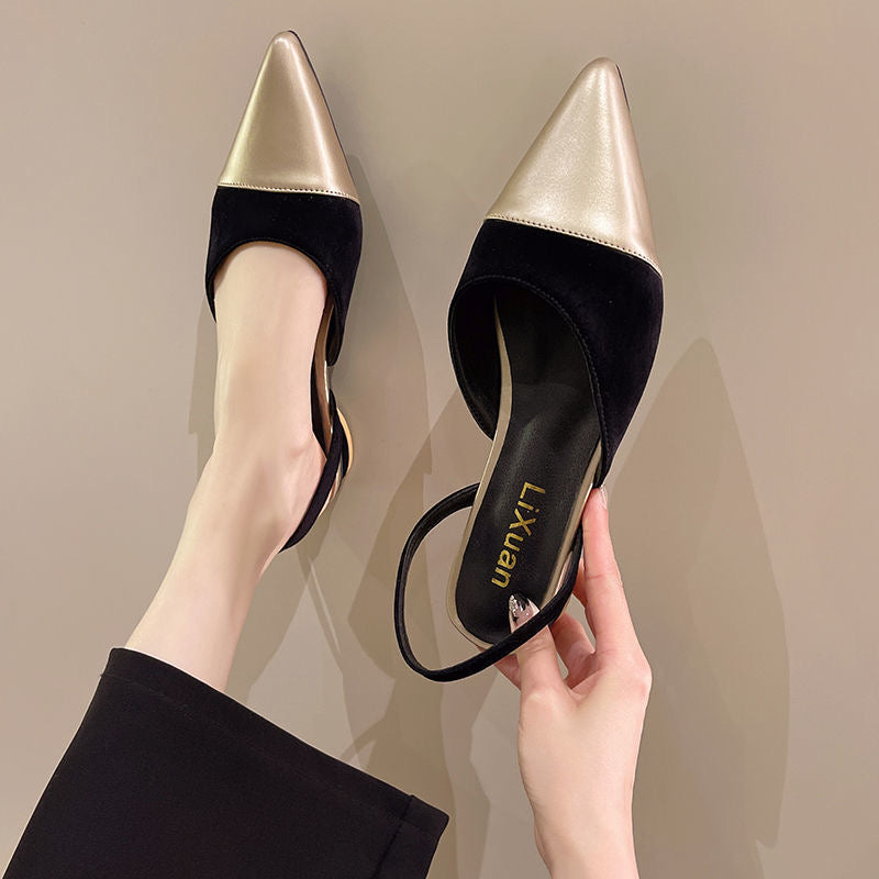 Close Type Pointed-Toe Mule